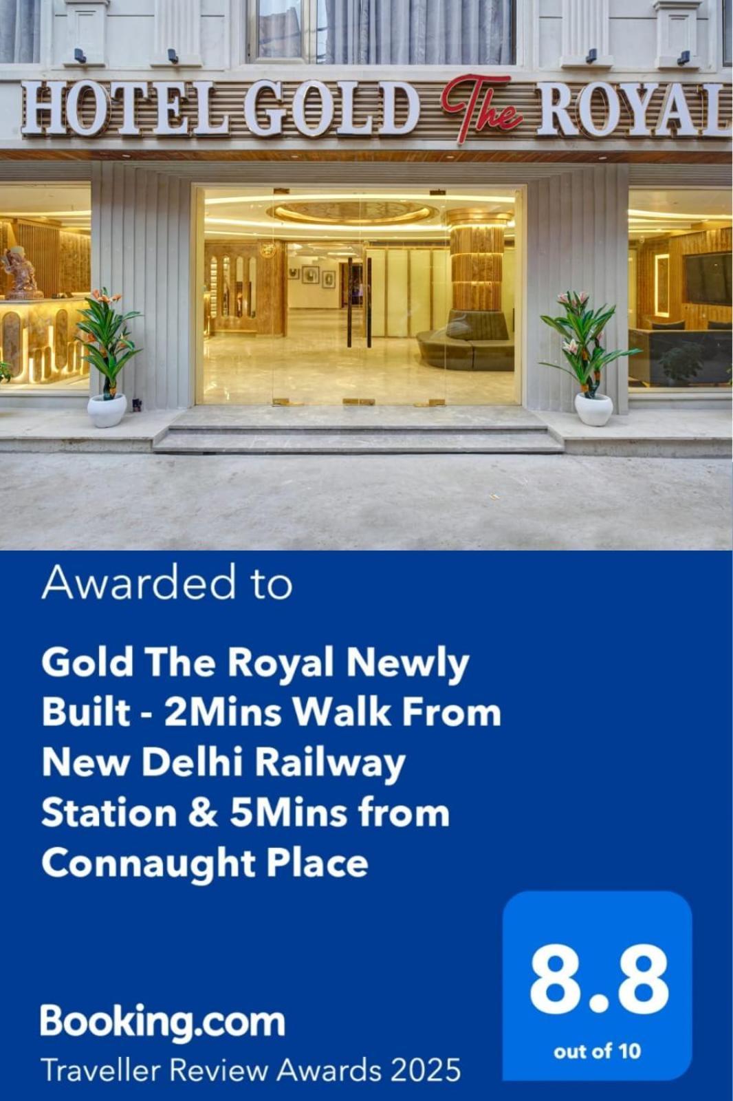 Newly Built Gold The Royal With Rooftop Restaurant - 2Mins Walk From New Delhi Rail Station & 5Mins From Connaught Place المظهر الخارجي الصورة